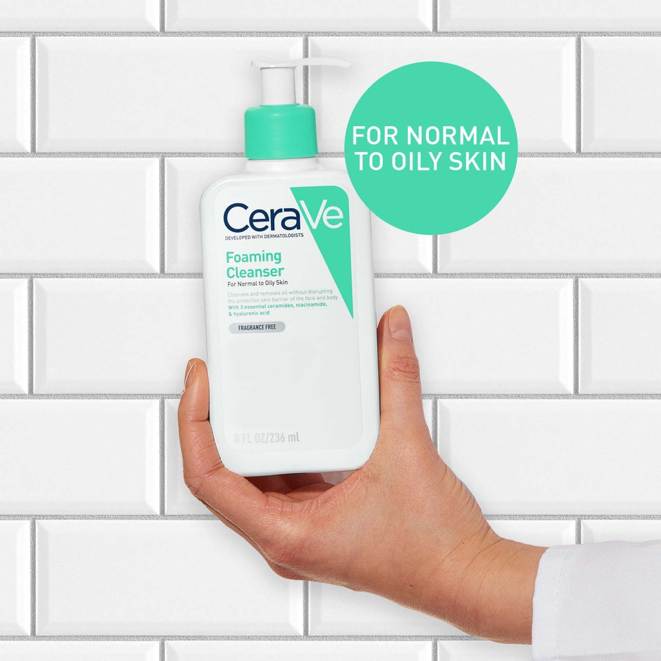 CeraVe Foaming Cleanser with Niacinamide for Normal to Oily Skin 236ml